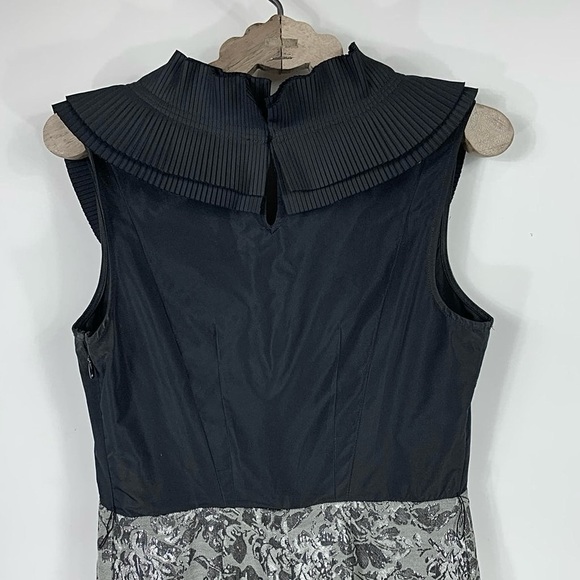 Bcbg MaxAzria dress black and silver brocade - Picture 5 of 6